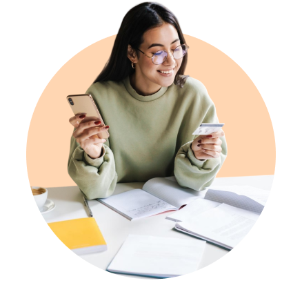 Third level student using Bank of Ireland mobile banking app