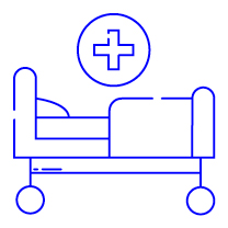 Hospital bed icon