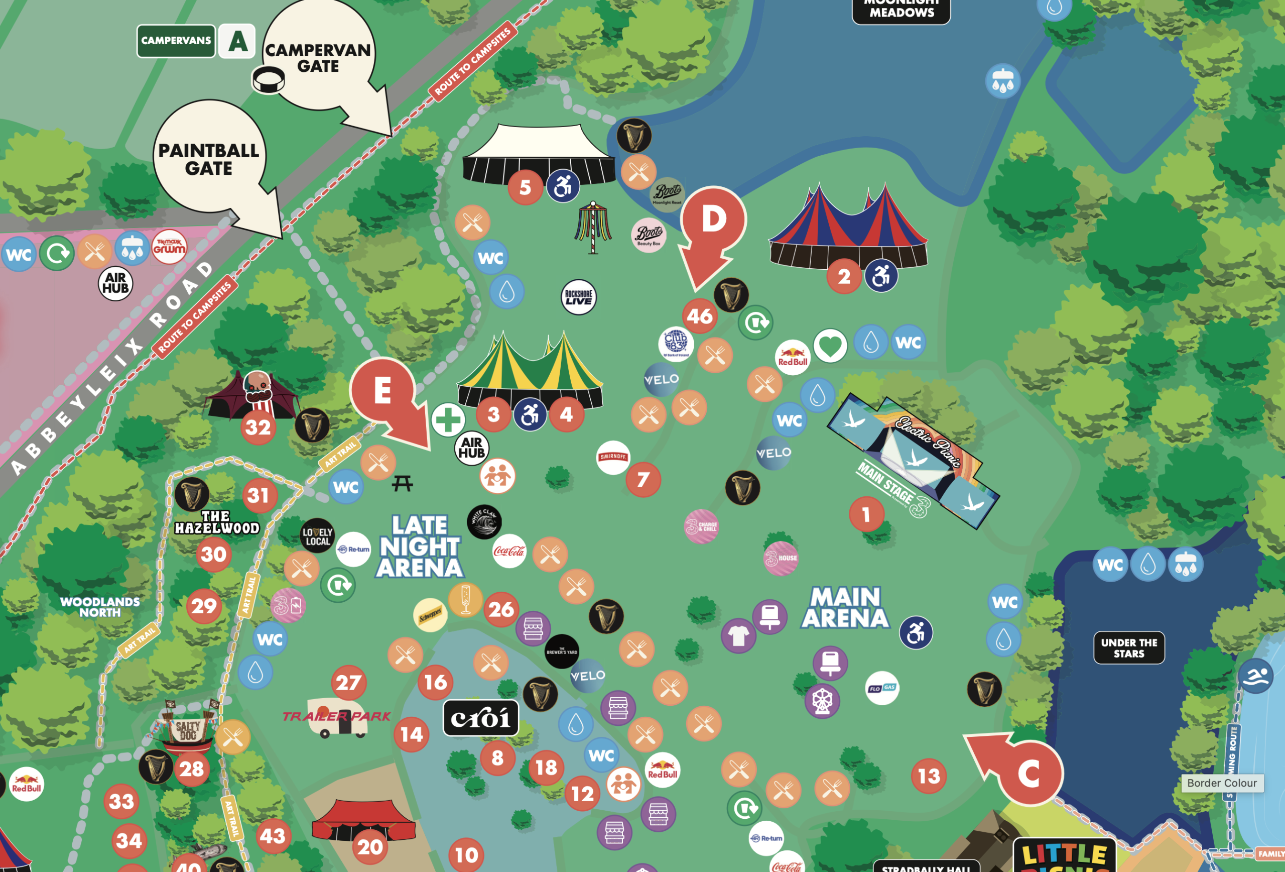 A map of Electric Picnic.