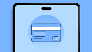 Student credit card on mobile app