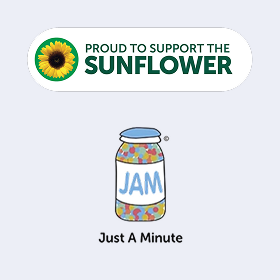 'Hidden Disabilities Sunflower' and 'Just A Minute (JAM) Card' logos.