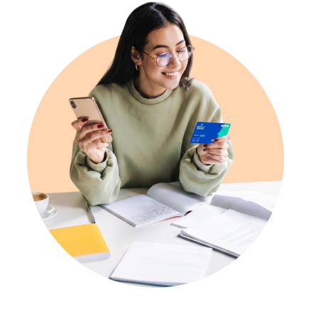 Third level student using Bank of Ireland mobile banking app